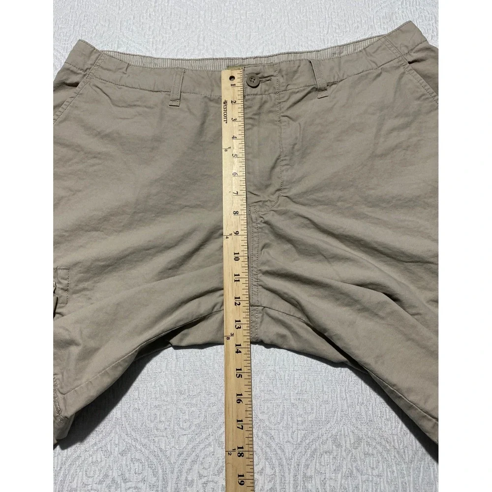 Sonoma Life Style Mens Cargo Shorts Size 36 Khaki Tan Cotton Utility Hiking Work